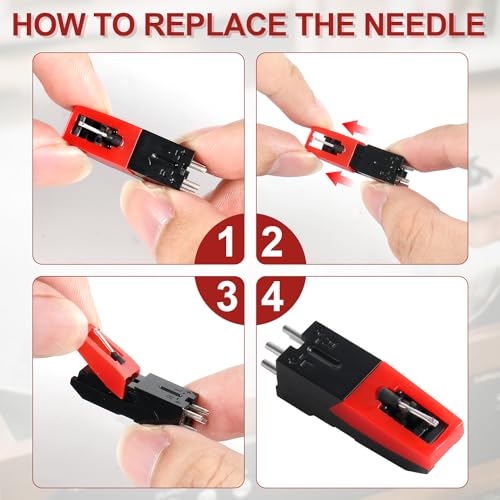 2-Pack Universal Turntable Cartridges with Diamond Stylus