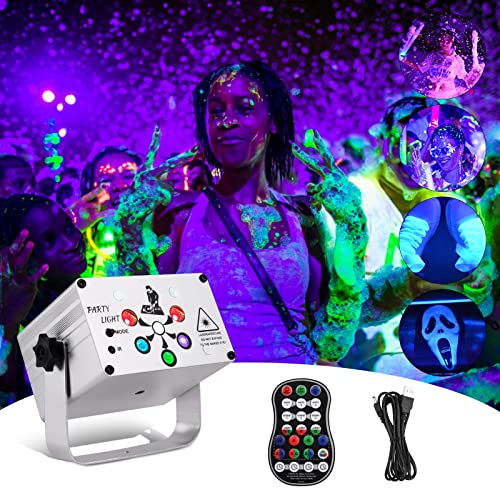 URAQT Sound Activated DJ Disco Lights with Remote