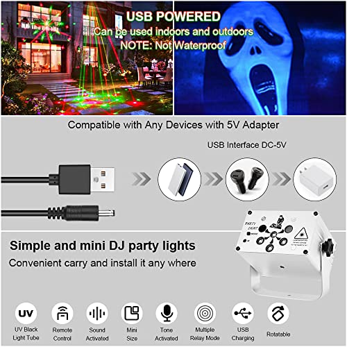 URAQT Sound Activated DJ Disco Lights with Remote