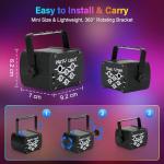 YAOBLUESEA Remote-Controlled DJ Party Strobe Light