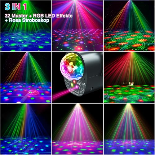 3-in-1 Disco Ball & Strobe Party Lights