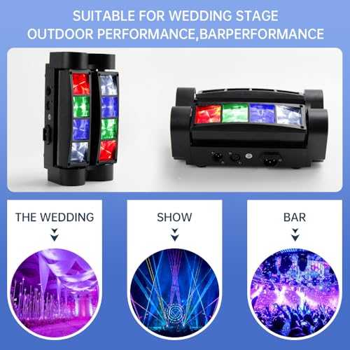 Areyourshop 8x10W RGBW DJ Moving Head Lights