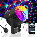 360° Sound Activated Disco Ball Light with Remote
