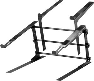 Adjustable Dual Laptop Stand for DJs & Gamers