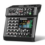 6-Channel Audio Mixer with Bluetooth Connectivity