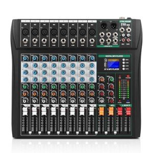 XTUGA CT80 8-Channel Audio Mixer with Digital Effects