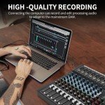 XTUGA CT80 8-Channel Audio Mixer with Digital Effects