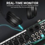 XTUGA CT80 8-Channel Audio Mixer with Digital Effects
