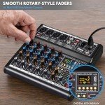 Bluetooth 6-Channel DJ Mixer with Effects & USB