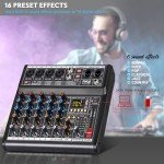 Bluetooth 6-Channel DJ Mixer with Effects & USB