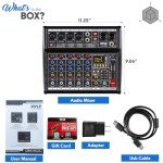 Bluetooth 6-Channel DJ Mixer with Effects & USB