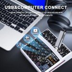 6-Channel DJ Mixer with MP3, Bluetooth, and Effects