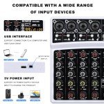6-Channel DJ Mixer with MP3, Bluetooth, and Effects