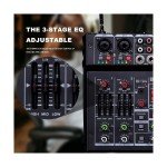 BOMGE 04E 4-Channel Karaoke Mixer with Wireless Mics