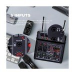 BOMGE 04E 4-Channel Karaoke Mixer with Wireless Mics