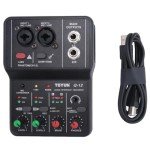 VOANZO Mini USB Audio Mixer for Microphones & Guitars