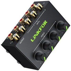 LiNKFOR 4-Channel Mini Stereo Audio Mixer