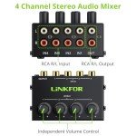 LiNKFOR 4-Channel Mini Stereo Audio Mixer