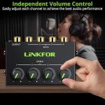 LiNKFOR 4-Channel Mini Stereo Audio Mixer