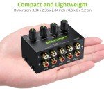 LiNKFOR 4-Channel Mini Stereo Audio Mixer