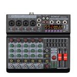 BOMGE 06A 6-Channel DJ Audio Mixer with Bluetooth