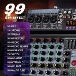 BOMGE 06A 6-Channel DJ Audio Mixer with Bluetooth