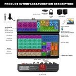 BOMGE 06A 6-Channel DJ Audio Mixer with Bluetooth