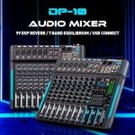 10-Channel USB Audio Mixer with 99 DSP Effects