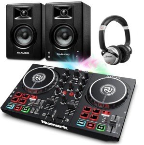 Numark Beginner DJ Set with Headphones and Speakers