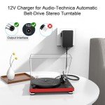 12V Power Cord for Audio-Technica Turntables