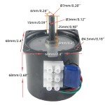 CHANCS 68KTYZ 15RPM Metal Geared Turntable Motor
