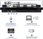 Bluetooth Vinyl Turntable with USB Output & Cartridge
