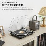 Bluetooth Vinyl Turntable with USB Output & Cartridge