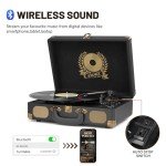Portable Bluetooth Vinyl Record Player Suitcase