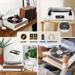 Udreamer Bluetooth Vinyl Turntable with Speakers