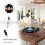 VOKSUN Bluetooth Portable Vinyl Turntable with Speakers