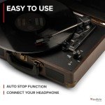 Audizio RP114W Retro Portable Vinyl Record Player