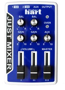 Portable Battery/USB DJ Mixer with 3 Channels