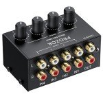 4-Channel Mini Passive RCA Audio Mixer