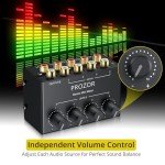 4-Channel Mini Passive RCA Audio Mixer