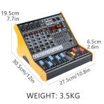 JindaAudio 4-Channel DJ Mixer with Bluetooth & FX