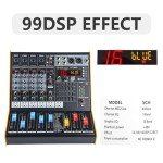 JindaAudio 4-Channel DJ Mixer with Bluetooth & FX