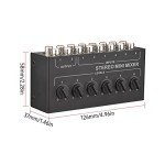 Sunydog 6-Channel Mini Stereo Audio Mixer