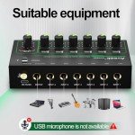 Aveek Mini 6 Channel Low-Noise Audio Mixer