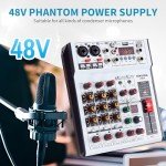 SIKUING 6-Channel Professional DJ Audio Mixer