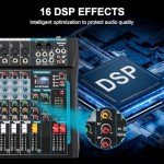 SIKUING 6-Channel Audio Mixer with DSP Effects