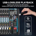 SIKUING 6-Channel Audio Mixer with DSP Effects
