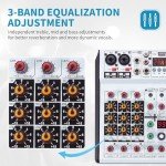 SIKUING 6-Channel Professional DJ Audio Mixer