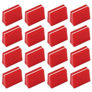 16 Red Fader Caps for Pioneer DJ Mixers