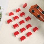 16 Red Fader Caps for Pioneer DJ Mixers